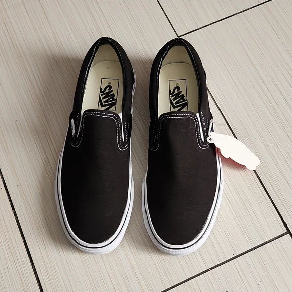Vans Low Top Slip On Canvas Loafers Vans | Classic Slip-On Black/Black Classics Shoe main image 3